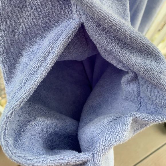 Vermont Country Store Terry Snap-Front Duster Size Small Periwinkle - NWOT Robe - Picture 4 of 11